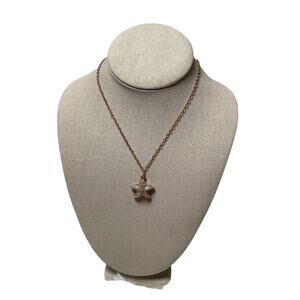 J Crew Gold Tone Pave Crystal Starfish Pendant Statement Necklace Coastal F15-14